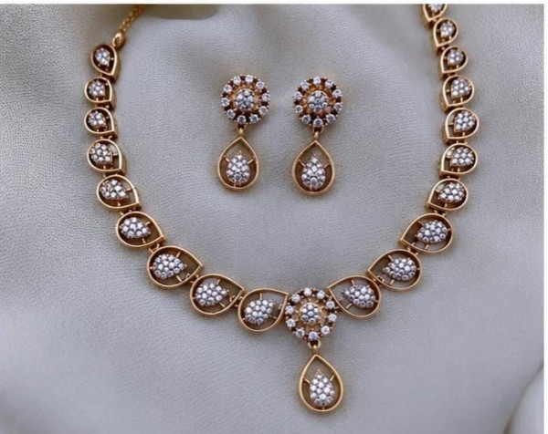 Floral mango necklace set